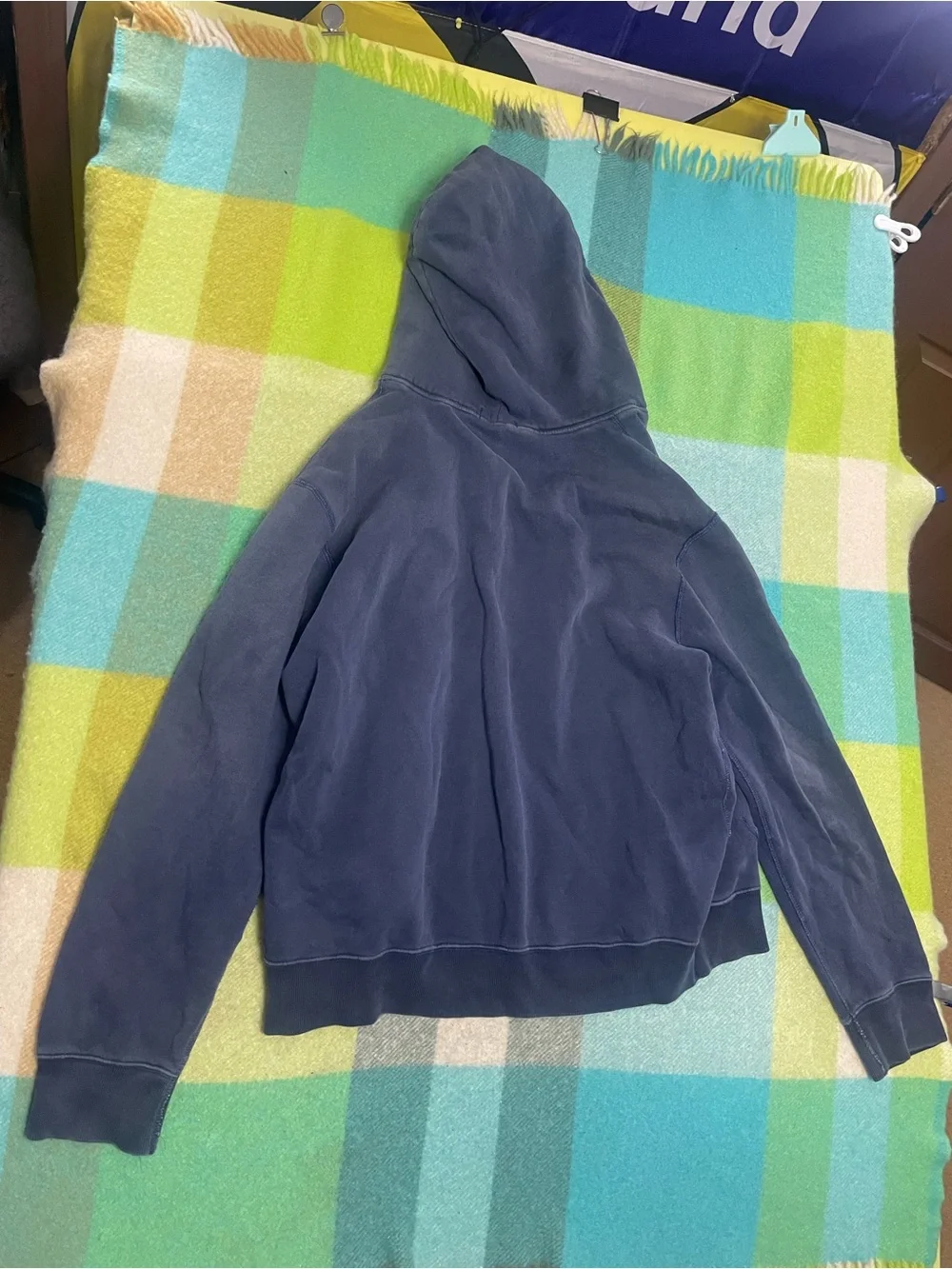 Vintage Polo Ralph Lauren Super Sun Faded Navy Full Zip Hoodie